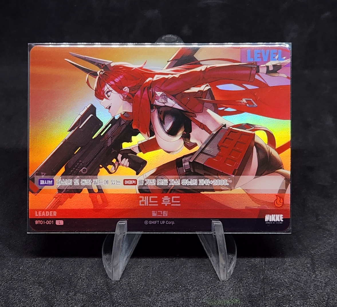 THE RED HOOD BT01-01 L Leader Card Nivel Area Nikke Encounter RED ASH